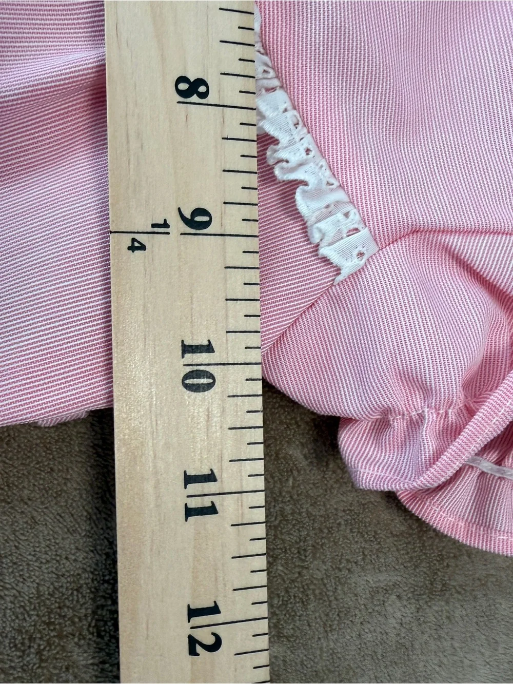 VTG Grandmillennial Cottagecore Coquette Thomas Pink Stripe Ruffle Romper 6-9M